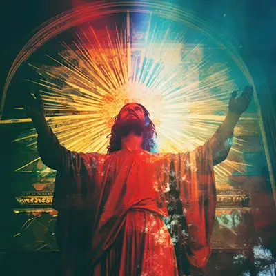 Mystical depiction of Jesus