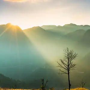 Mountain sunlight